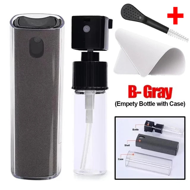 Screen Cleaner Spray Wipe for Laptop Monitor Phone PC Tablet Glass IPhone Touchscreen Polishing Cloth Cleaner Brush Cleaning Kit