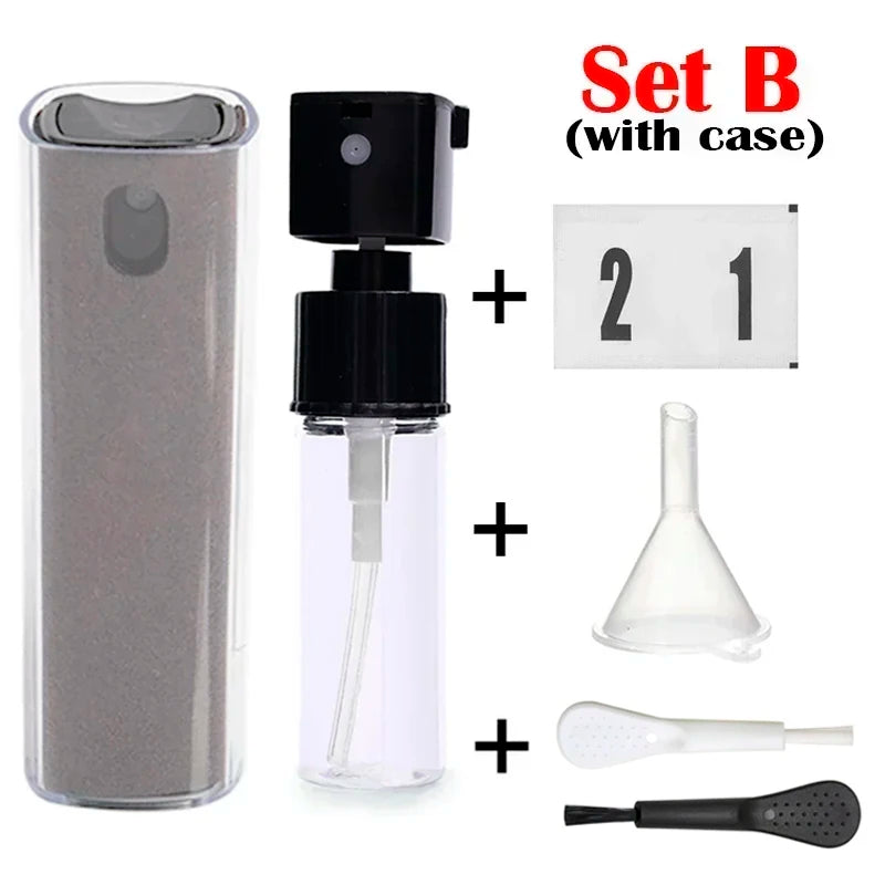 Microfiber Screen Cleaner Spray Bottle Mobile Phone Tablet Laptop Display Screen Cleaning Wipe Press Spray Bottle Without Liquid