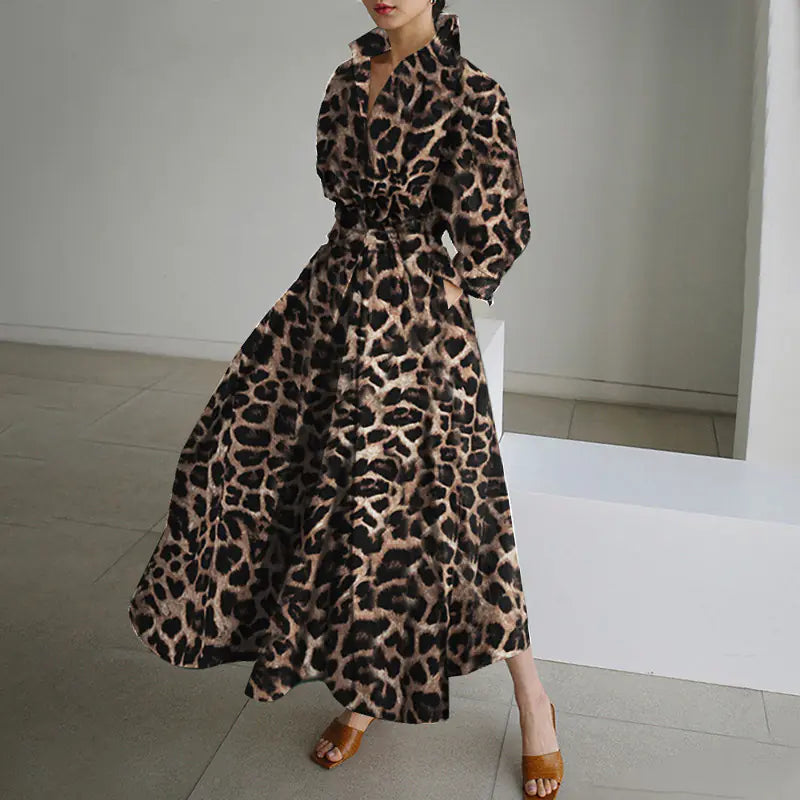 2020 Fall Fashion Leopard Print Dress for Women