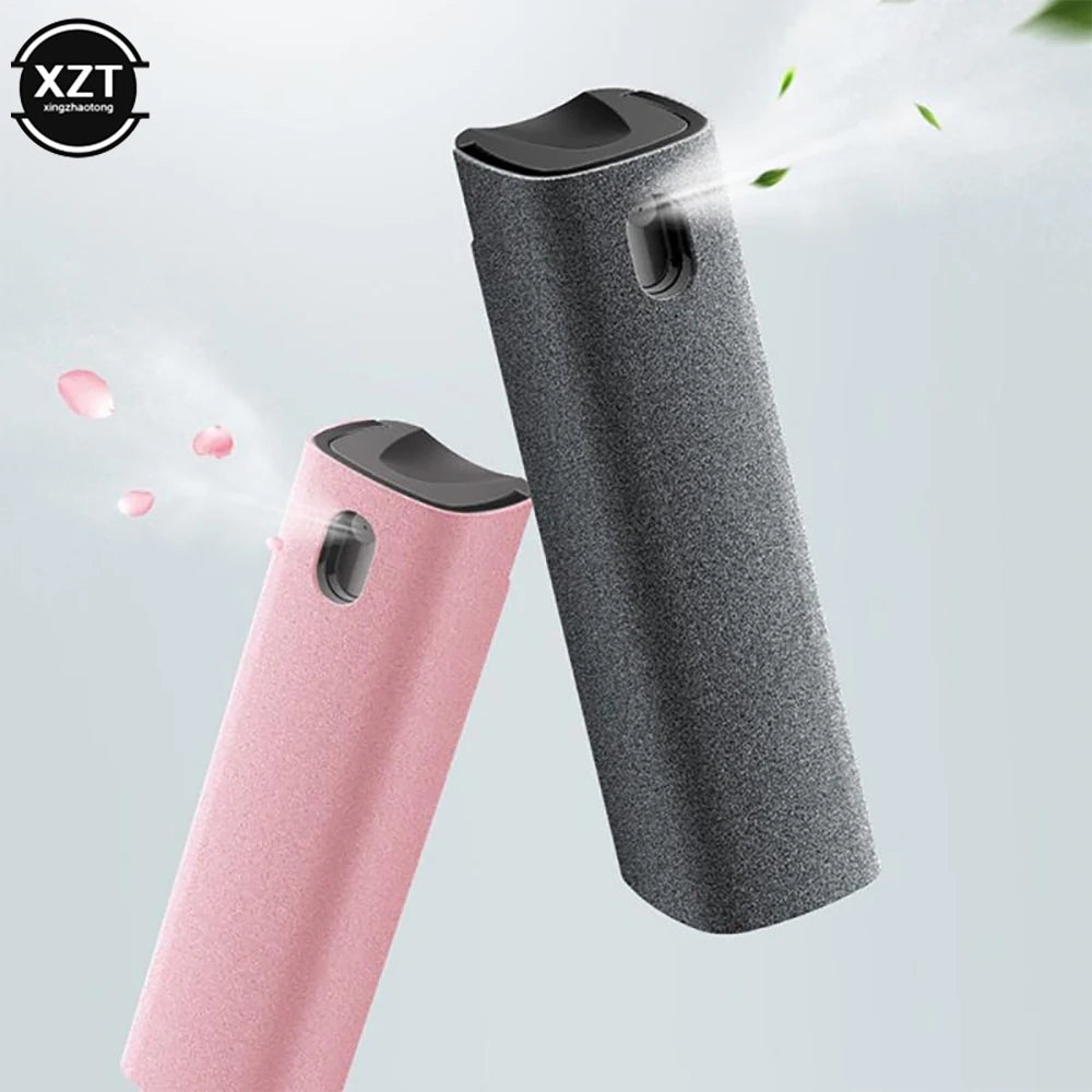 2 in1 Phone Screen Cleaner Spray Bottle Computer Mobile Phone Screen Dust Removal Tool Microfiber Cloth Set Tool Without Liquid