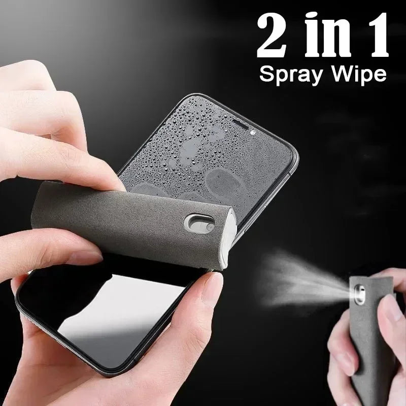 Microfiber Screen Cleaner Spray Bottle Mobile Phone Tablet Laptop Display Screen Cleaning Wipe Press Spray Bottle Without Liquid