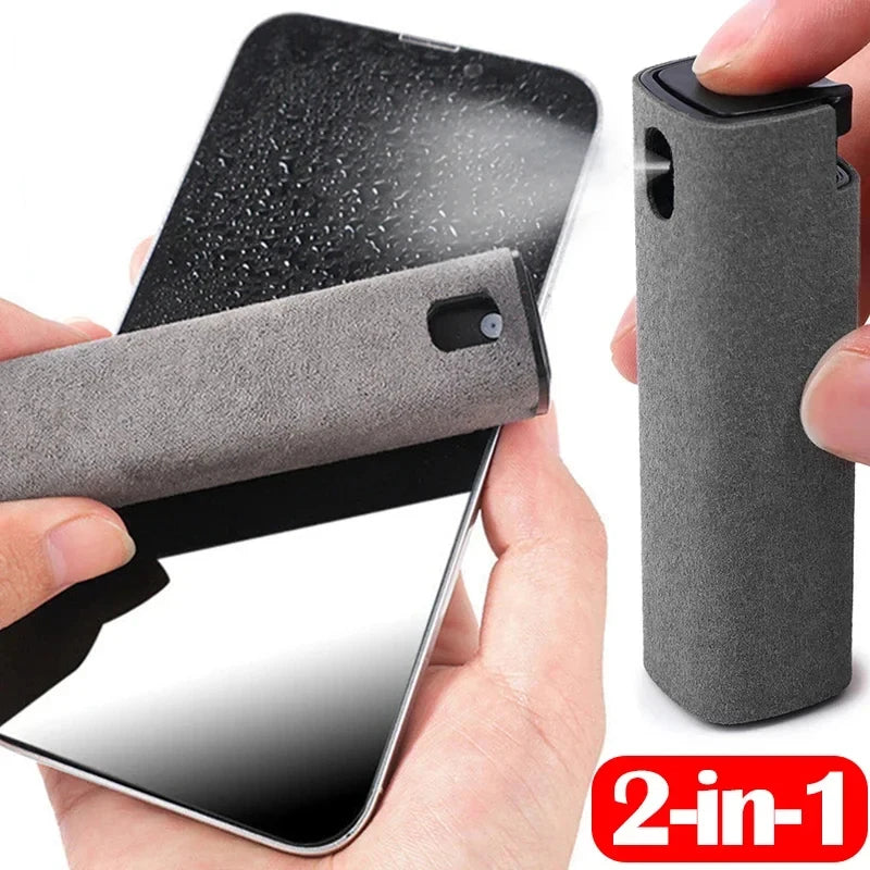 2In1 Mobile Phone Screen Cleaner Spray Bottle Set Computer PC Microfiber Cloth Wipe for iPhone iPad Macbook Screen Cleaning Tool