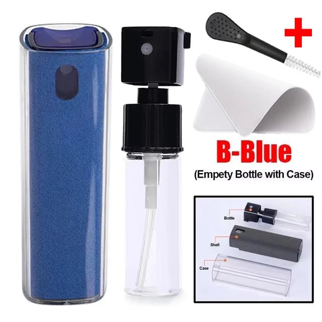 Screen Cleaner Spray Wipe for Laptop Monitor Phone PC Tablet Glass IPhone Touchscreen Polishing Cloth Cleaner Brush Cleaning Kit