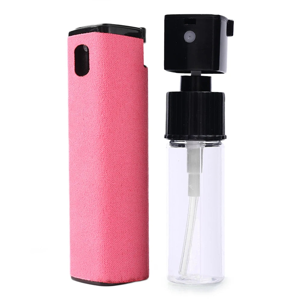 2In1 Microfiber Screen Cleaner Spray Bottle Set for Phone Ipad Screen Dust Removal Clean Cloth Wipe Iphone Cleaning Glasses Wipe