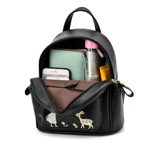 Fashionable Studded Backpack and Versatile Crossbody Bag