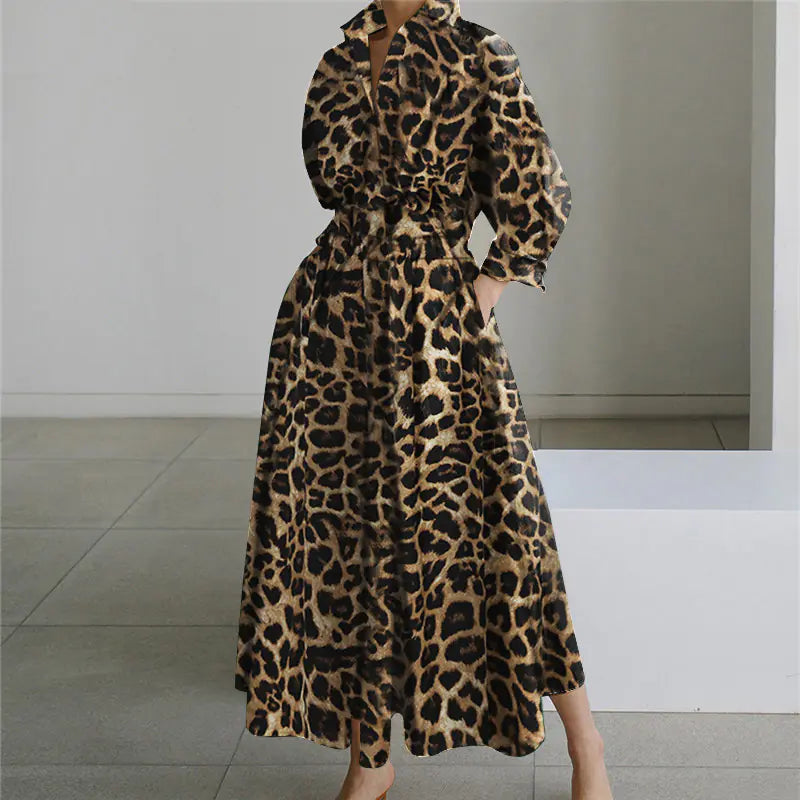2020 Fall Fashion Leopard Print Dress for Women